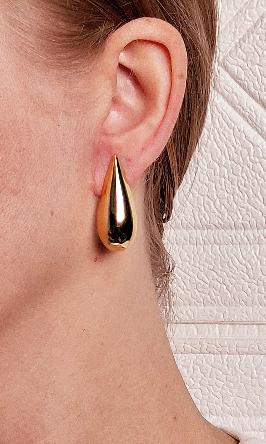 Brinco Gota Folheado a Ouro 18K - OURO