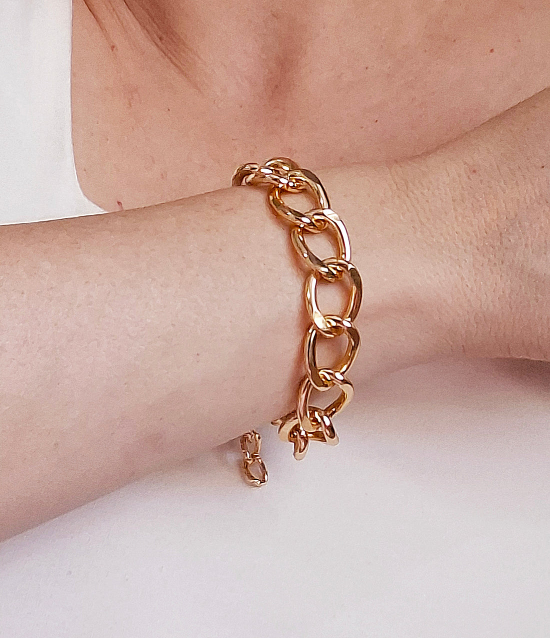 Pulseira Correntaria Elos Folheada a Ouro 18k - OURO