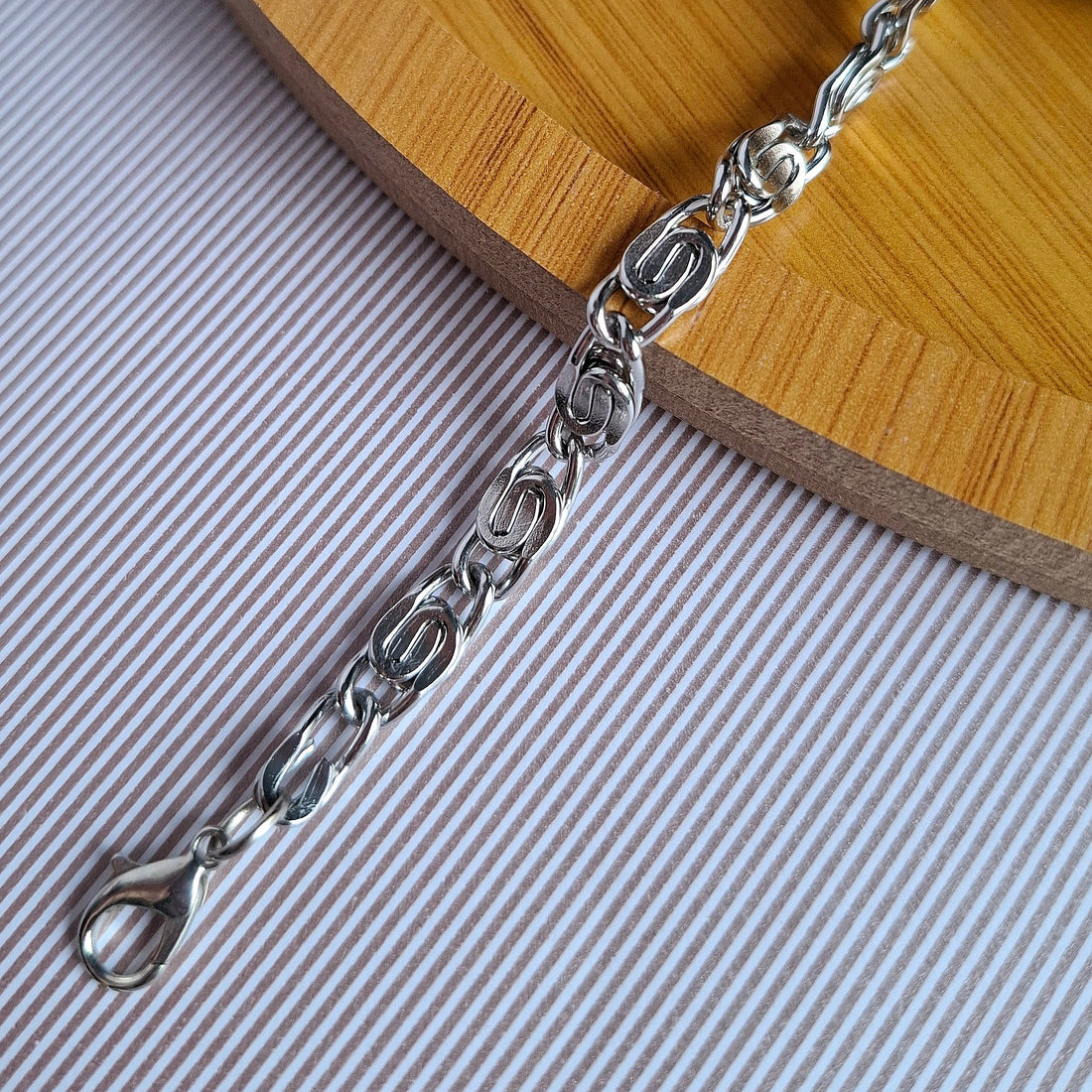 Pulseira Correntaria Espiral Banhada a Prata - PRATA