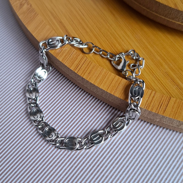 Pulseira Correntaria Espiral Banhada a Prata - PRATA