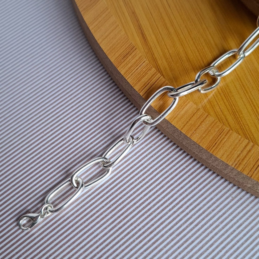 Pulseira Correntaria Elos Folheada a Prata - PRATA