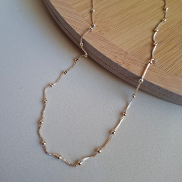 Colar Mini Esferas 40cm Folheado a Ouro 18K - OURO