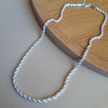 Colar Cordão Baiano 40cm Folheado a Prata - PRATA