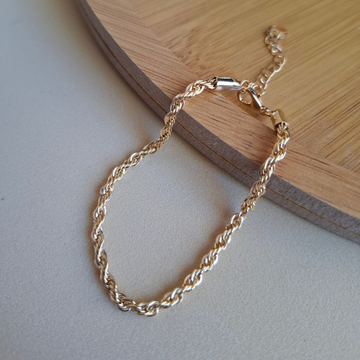 Pulseira Cordão Baiano 4mm Folheado a Ouro 18K - OURO