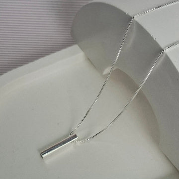 Colar Corrente Palito 20x3mm 45cm + 5cm Extensor Folheado a Prata - PRATA