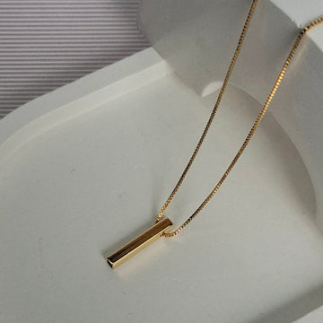 Colar Corrente Palito 20x3mm 45cm + 5cm Extensor Folheado a Ouro 18K - OURO