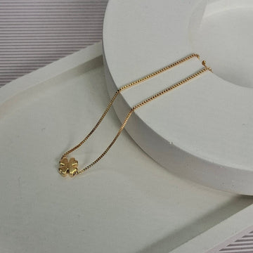 Pulseira Corrente Trevo Folheado a Ouro 18K – OURO