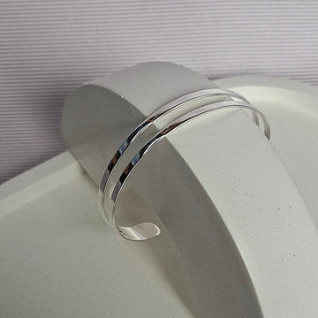 Pulseira Bracelete 2 fios Folheado a Prata – PRATA