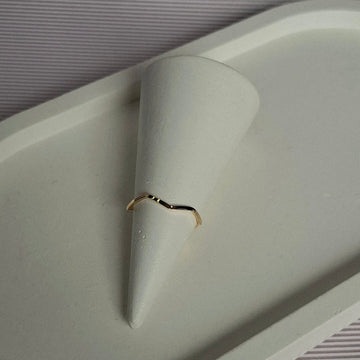 Anel Ondas Tam. 18 Folheado a Ouro 18K - OURO