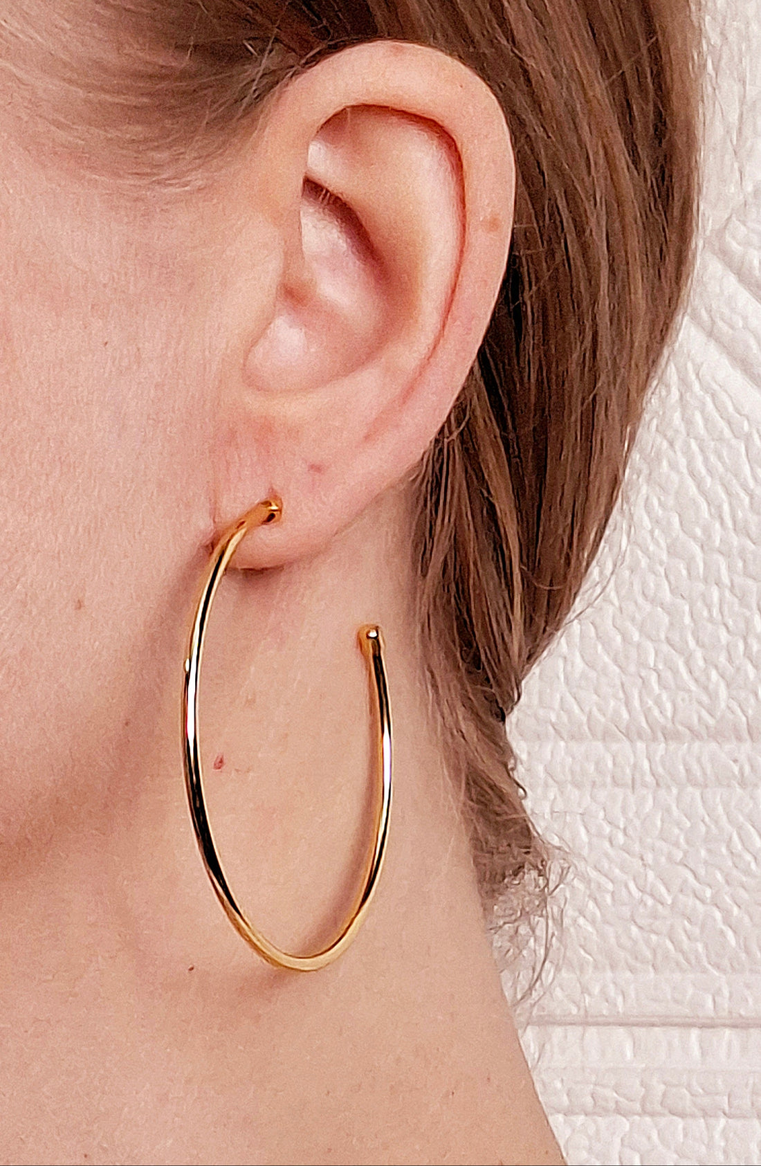 Brinco Argola Lisa M Folheado a Ouro 18K - OURO