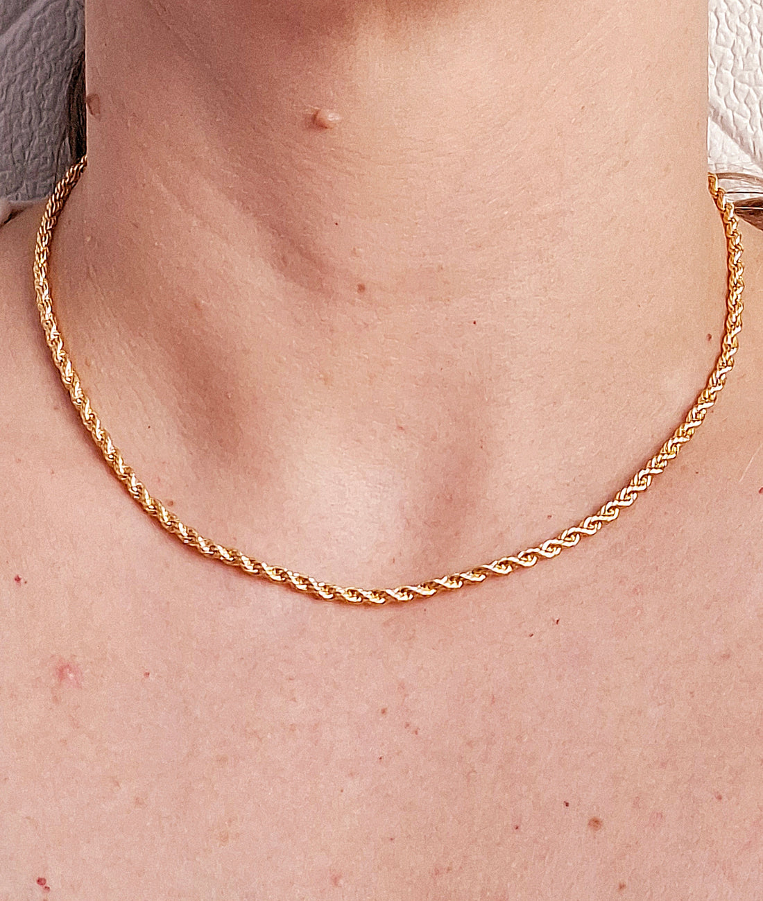 Colar Cordão Baiano 40cm Folheado a Ouro 18K - OURO
