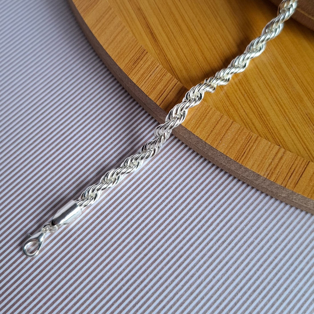 Pulseira Elos Cordão Baiano 6mm Folheado a Prata - PRATA