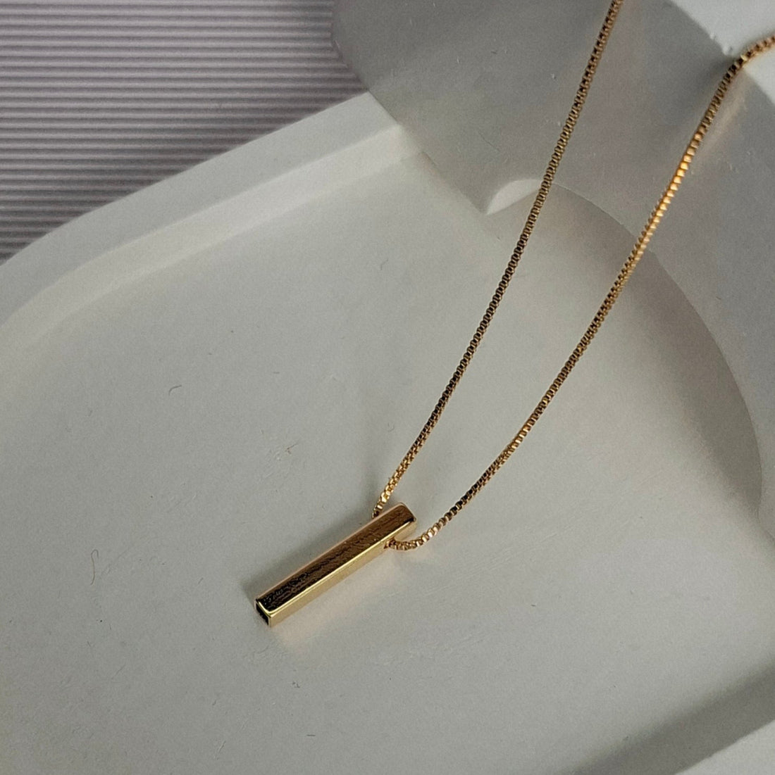 Colar Corrente Palito 20x3mm 45cm + 5cm Extensor Folheado a Ouro 18K - OURO