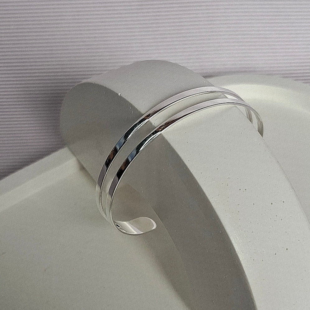 Pulseira Bracelete 2 fios Folheado a Prata – PRATA