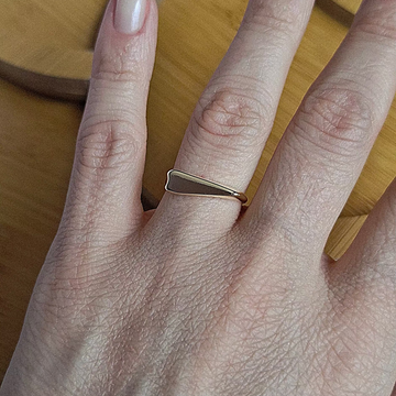 Anel Regulável Alta Fusão Triângulo Folheado a Ouro 18K - OURO