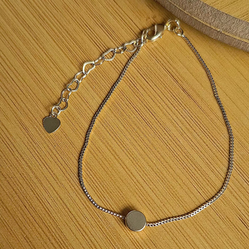 Pulseira Veneziana Círculo Folheado a Ouro 18K - OURO