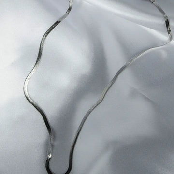 Colar Fita Laminada 2,5CM 45CM + 5CM Extensor - AÇO INOX