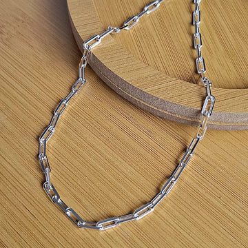 Colar Cartier 8MM 35M + 5CM extensor Folheado a Prata - PRATA