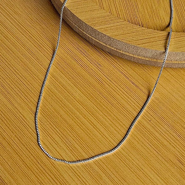 Colar Veneziana 45MM+ 5CM extensor Folheado a Prata - PRATA