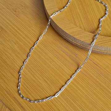 Colar Cartier Mini 4MM 35M + 5CM extensor Folheado a Prata - PRATA