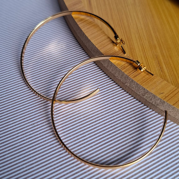 Brinco Argola M Folheado a Ouro 18K - OURO