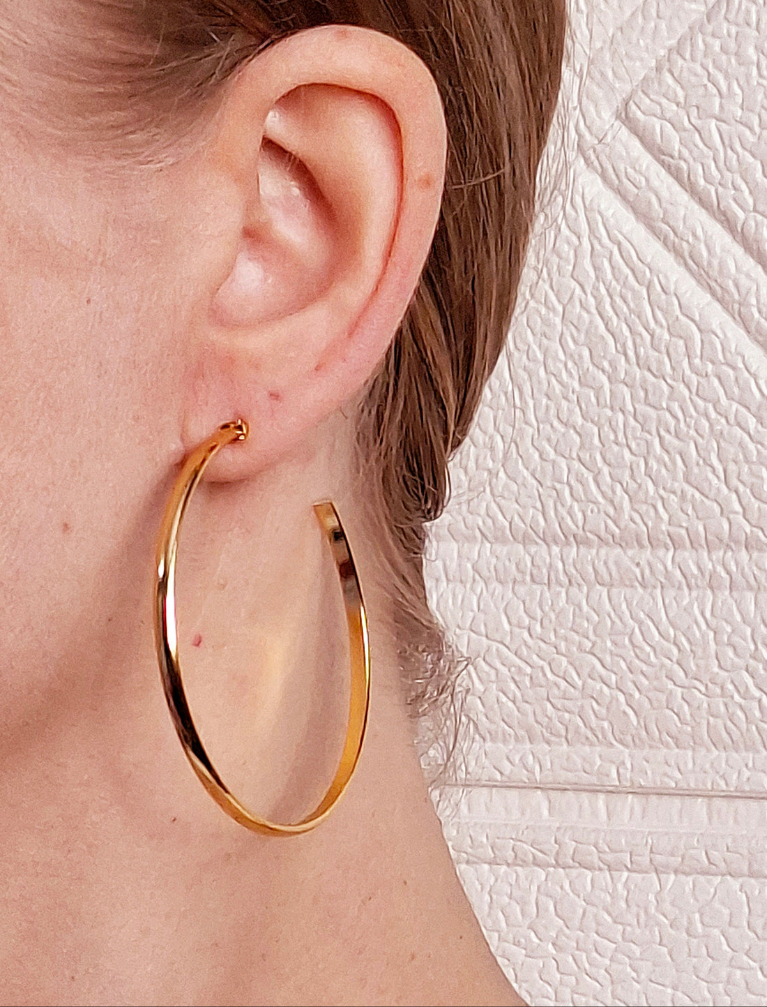 Brinco Argola M Folheado a Ouro 18K - OURO